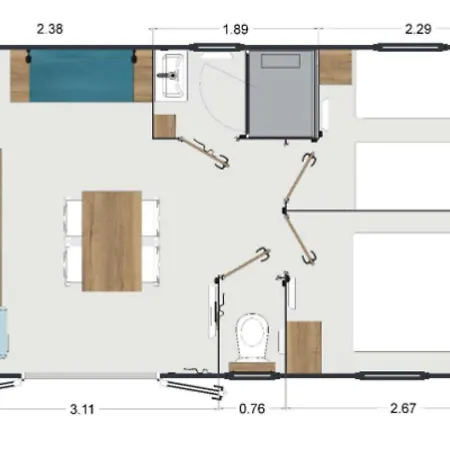 Кемпинг Thp - Camping Le Clos De 3*